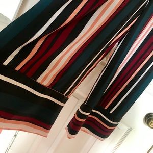Never Worn! Colorful striped culotte jumpsuit